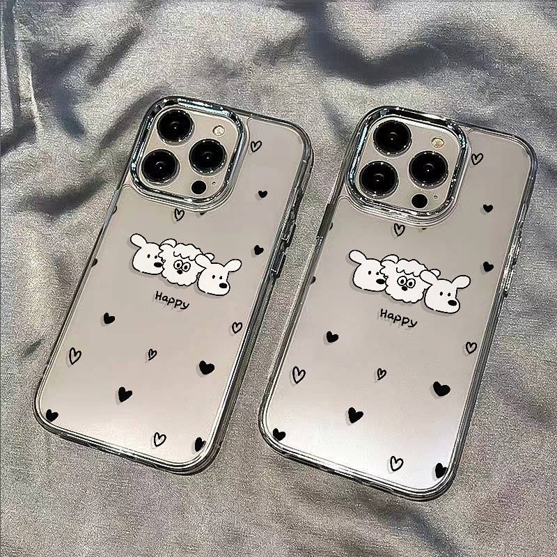 Three Puppies 14promax Apple 13 Phone Case Iphone12 Soft 11 Simple Ins Style 7/8plus Drop-Resistant gPgu