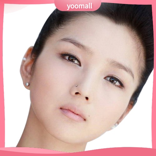 Set 12 Đôi Khuyên Mũi / Môi Bằng Thép Không Gỉ Đính Đá Nhân Tạo Thời Trang