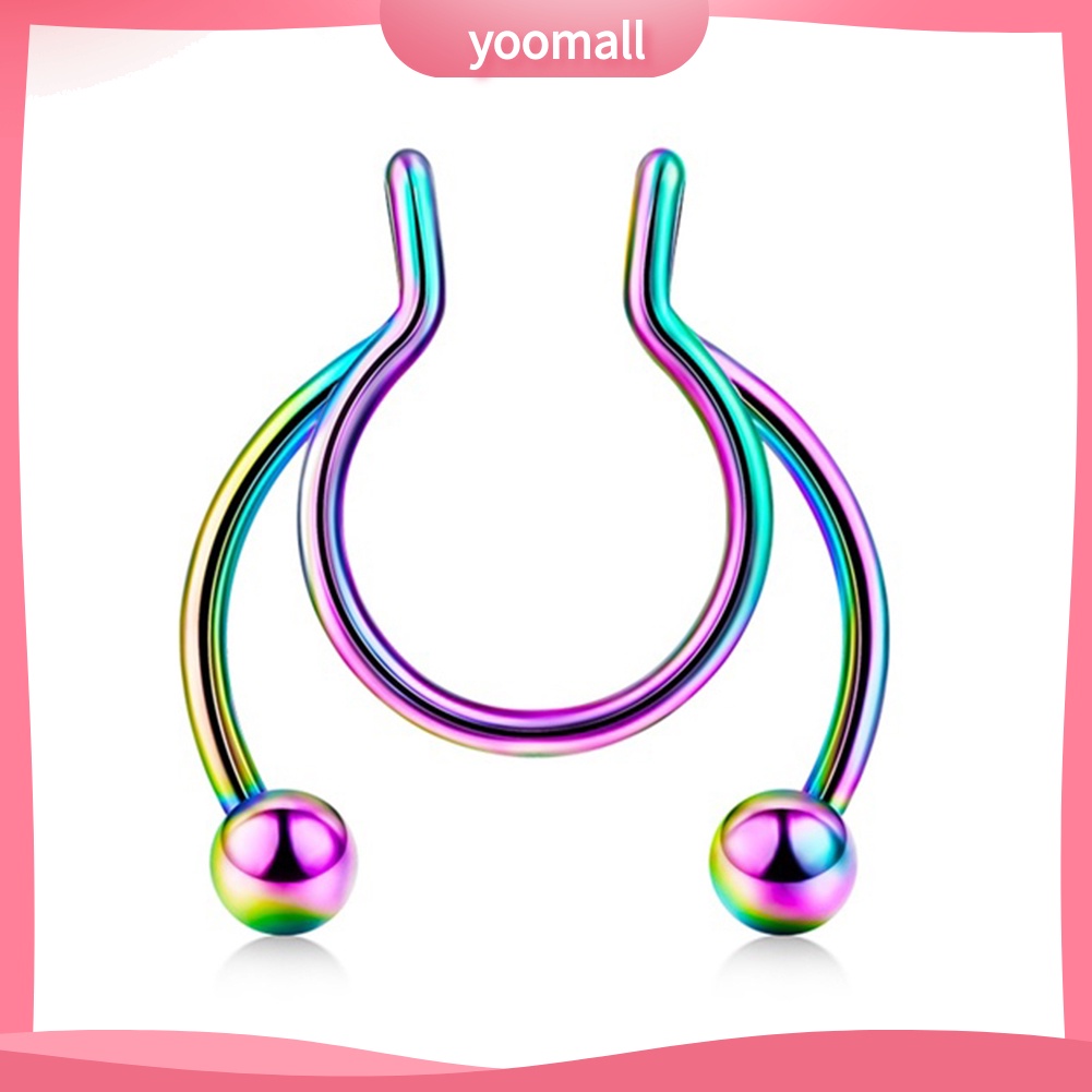 Khuyên Kẹp Mũi Bằng Thép Không Gỉ Thời Trang Unisex