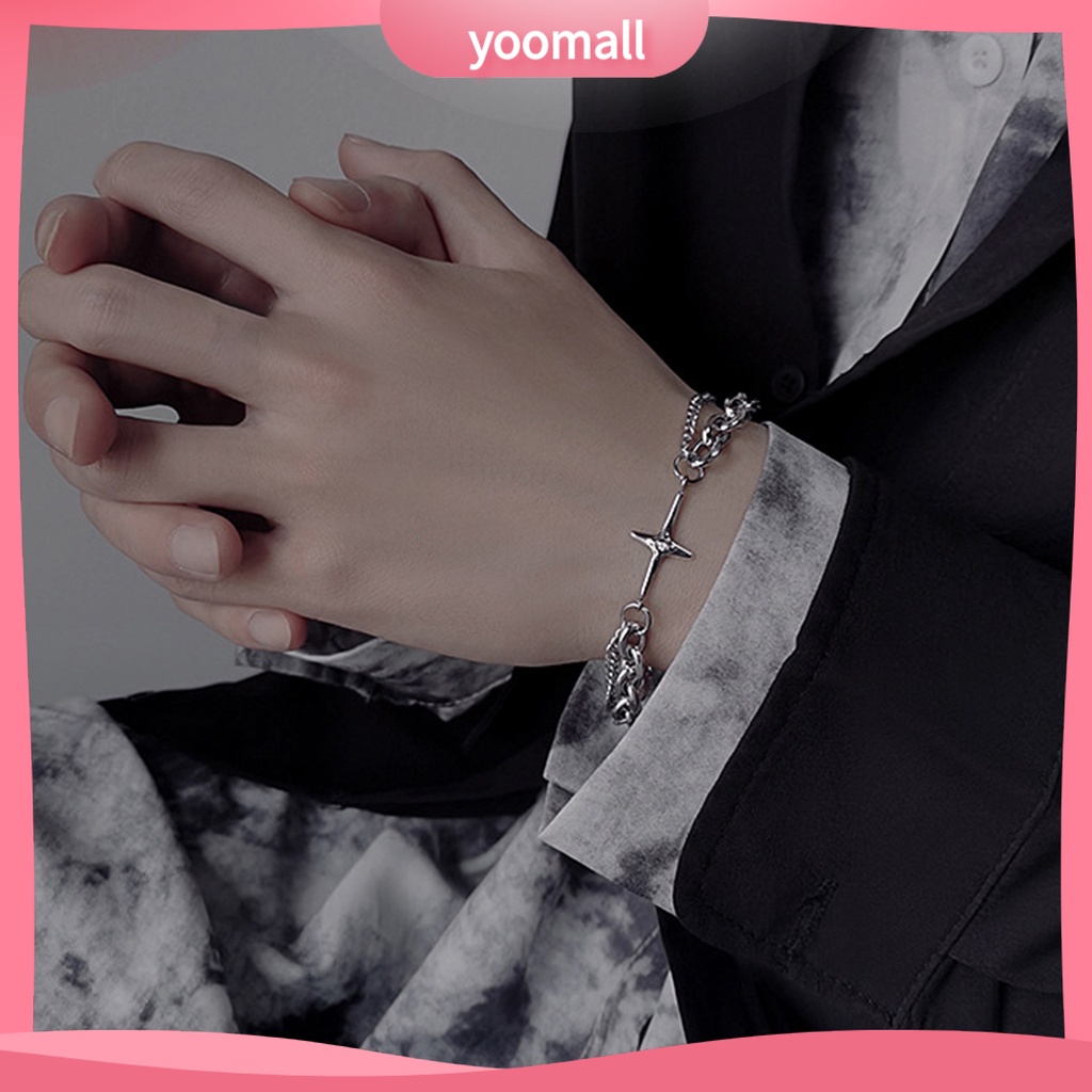 [YM] Vòng Tay Trang Sức Nhiều Lớp Mạ Điện Lâu Trôi Độ Bóng Cao Không Phai Màu Trang Trí Ngôi Sao