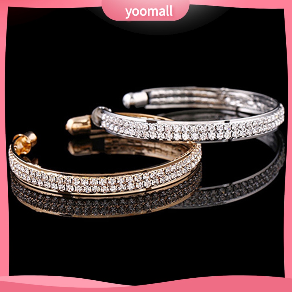 Vòng Đeo Tay Mạ Bạc Đính Đá Lấp Lánh Dành Cho Nữ