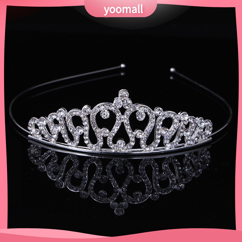 Cài Tóc Hình Vương Miện Đính Đá Xinh Xắn Cho Bé Gái