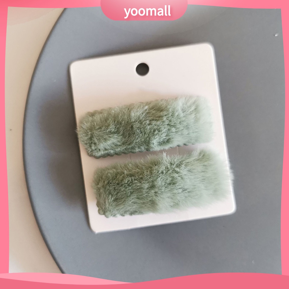 Set 2 Kẹp Tóc Hình Chữ Nhật Màu Sắc Kẹo Ngọt Dành Cho Nữ