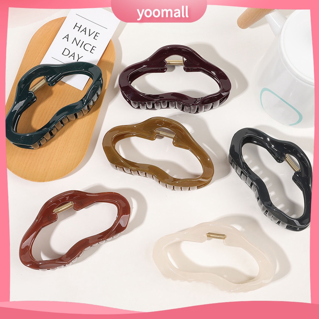 Kẹp Tóc Hình Đám Mây Màu Trơn Phong Cách Vintage Thời Trang