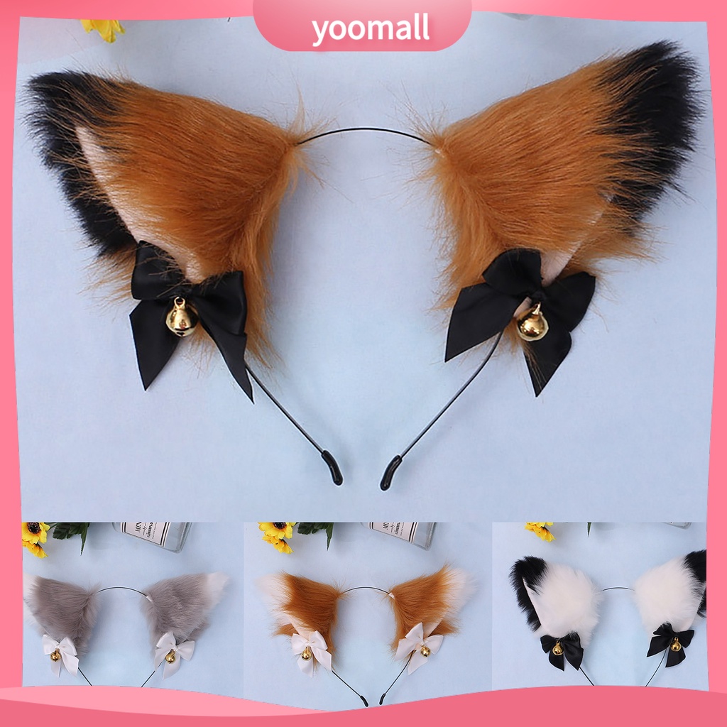 Băng Đô Tai Thỏ Giả Lông Thú Hóa Trang Tiệc Tùng Dễ Thương Cho Nữ