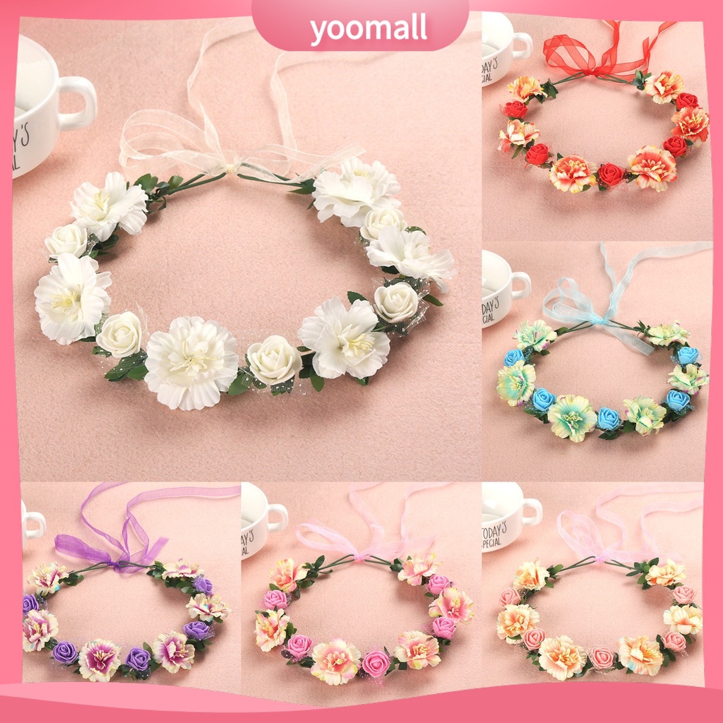 Vòng Hoa Đội Đầu Có Thể Điều Chỉnh Kích Cỡ Dành Cho Cô Dâu