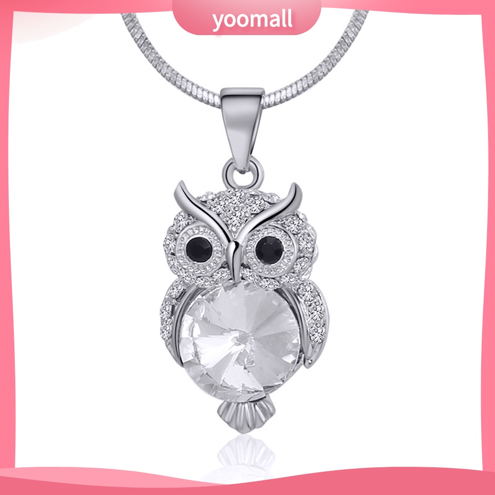 Vòng cổ Mặt Hình Cú Mèo Đính Đá Lấp Lánh Thời Trang Cho Nữ