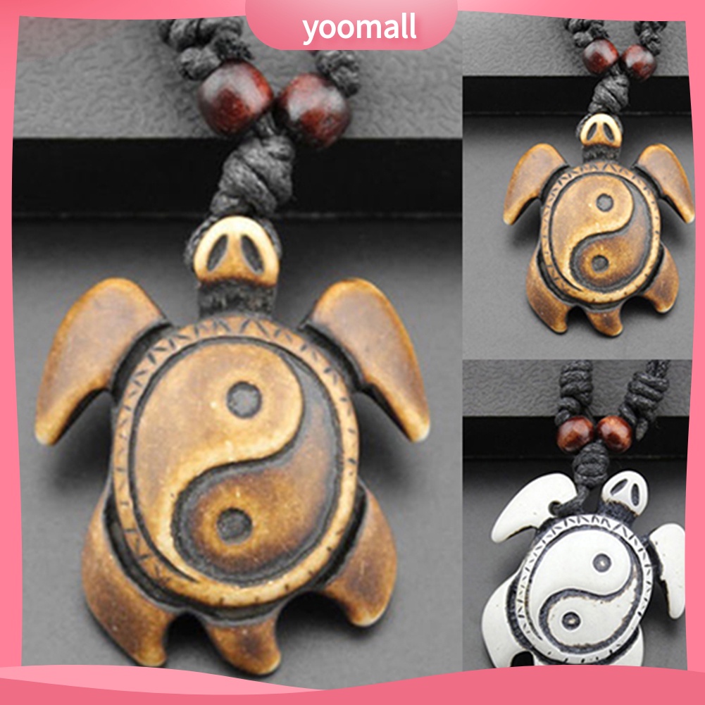 Vòng cổ Mặt Hình Rùa Âm Dương Phong Cách Retro