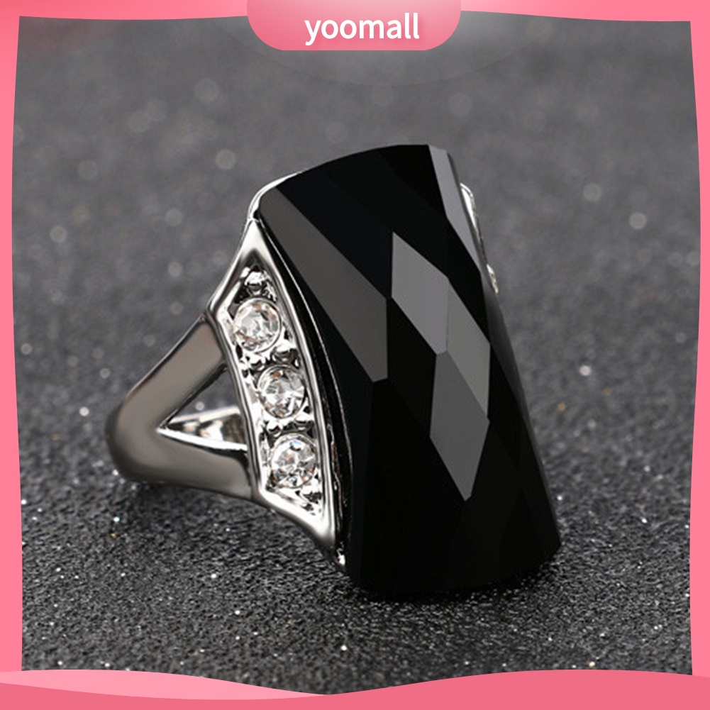 Nhẫn Đính Đá Resin Phong Cách Bohemia Cổ Điển Cho Nữ