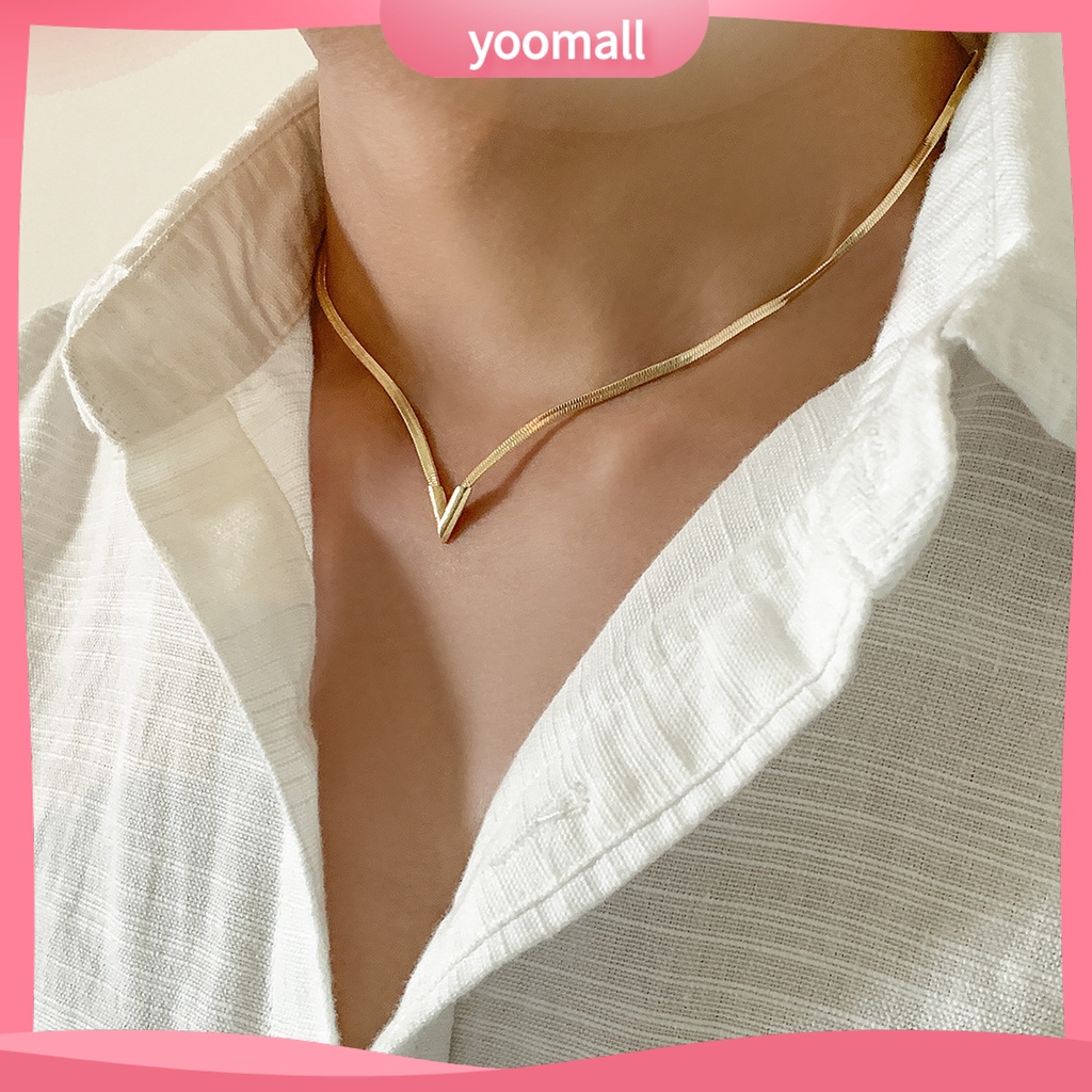 Vòng Cổ Choker Nối Dài Mặt Chữ V Có Thể Điều Chỉnh Cho Nam