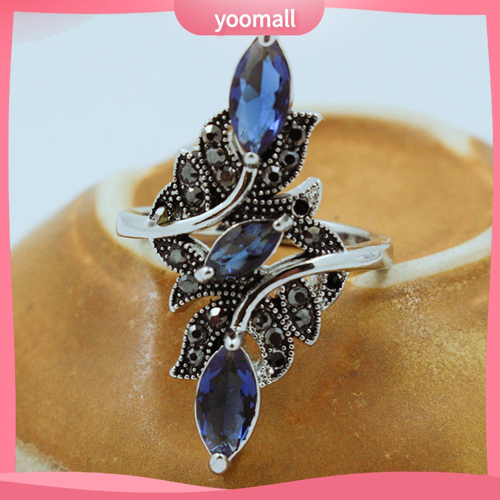 [YM] Nhẫn Đính Kim Cương Giả Tuyệt Đẹp Trang Sức Đi Tiệc Cho Nữ