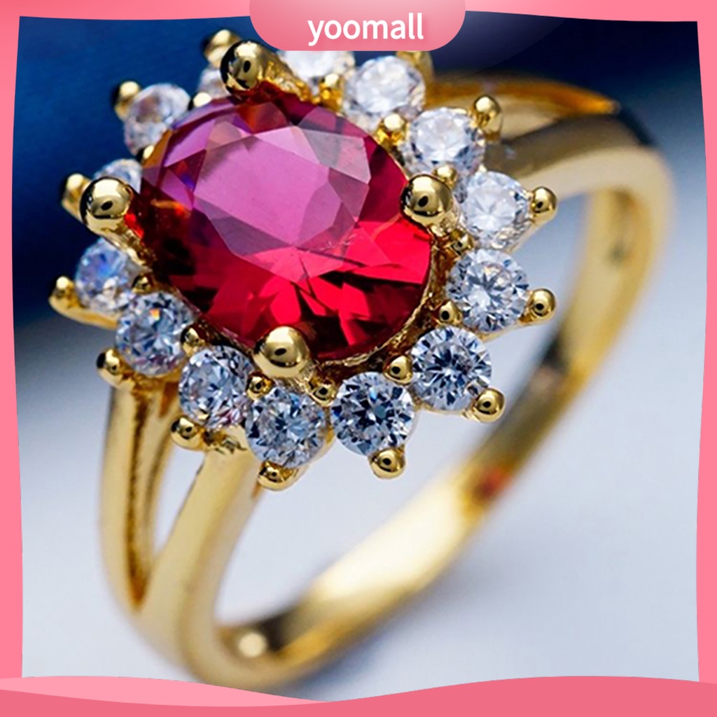 [YM] Nhẫn Đính Kim Cương Giả Thanh Lịch Làm Quà Tặng Cho Cô Dâu