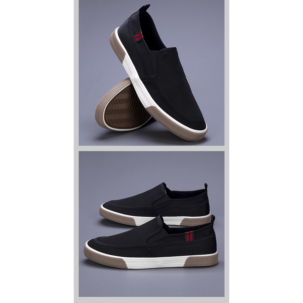 Giày Lười Canvas Thoáng Khí Thời Trang Cho Nam