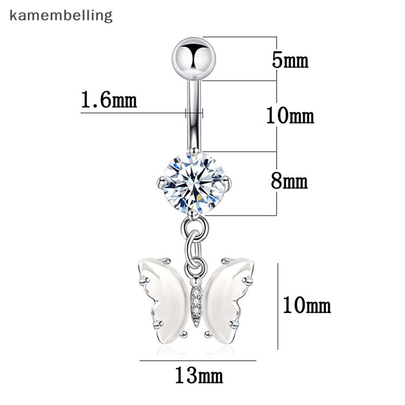 Khuyên Rốn Hình Bướm Đính Đá Zircon Thời Trang Cho Nữ