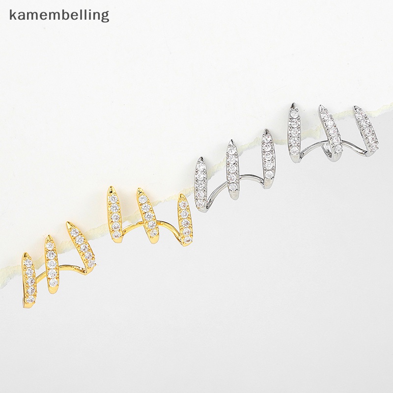 Kamembelling Khuyên Tai Đính Đá Zircon Thời Trang Dự Tiệc Cưới Cho Nữ