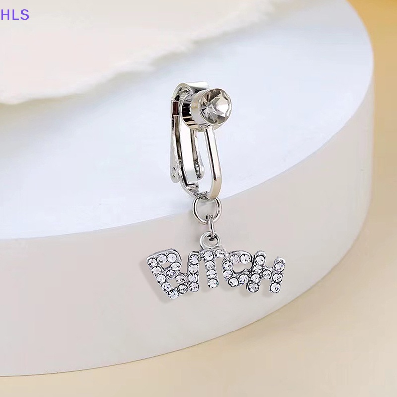 [HLS] Khuyên Rốn Dạng Kẹp Rốn Giả Rốn Đính Đá Zircon Chữ Cái