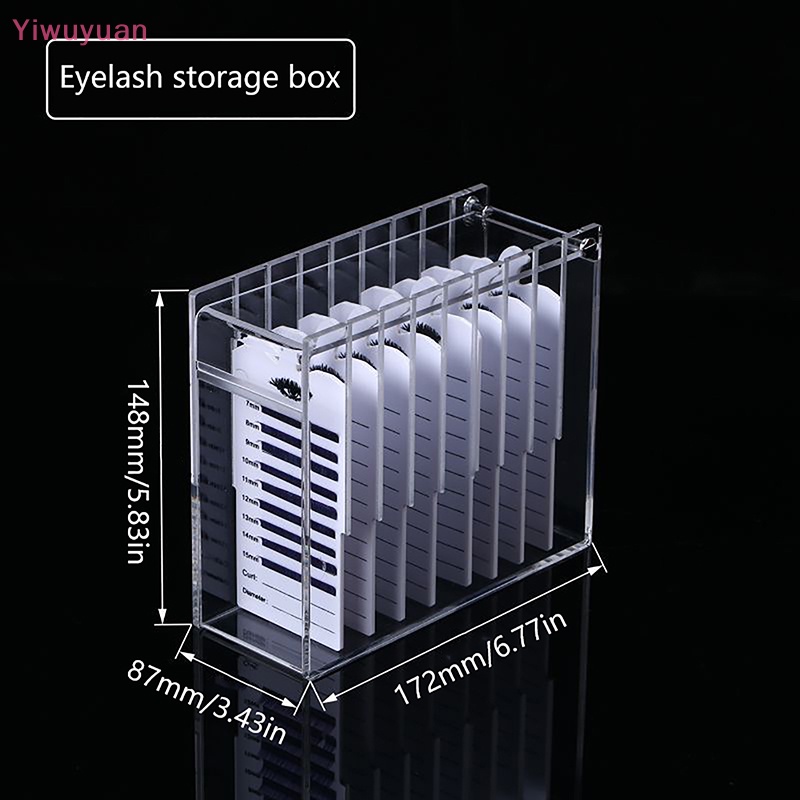 Hộp Đựng Lông Mi Giả 8 Tầng Bằng Acrylic Trong Suốt