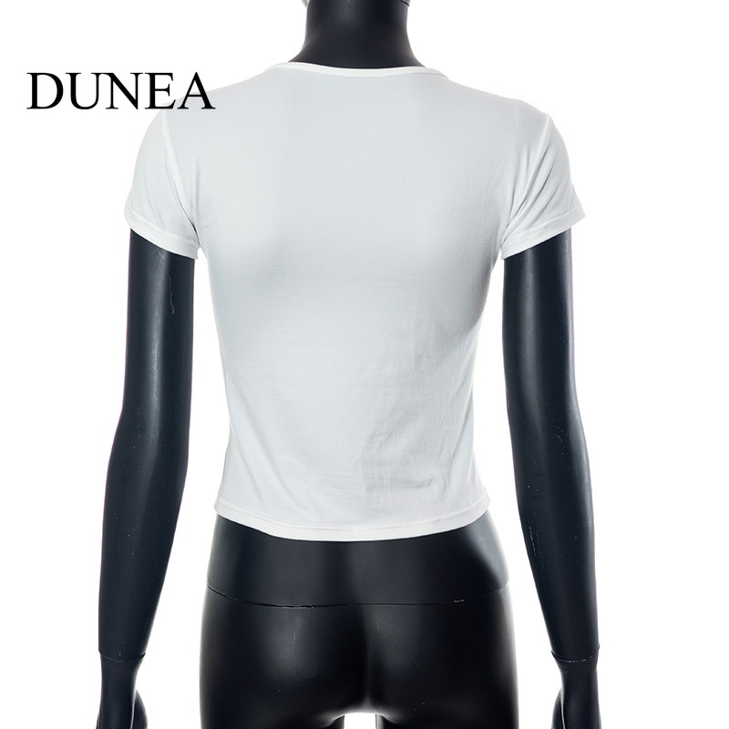 Áo Thun Crop Top In Hình Bánh Kem Phong Cách Hàn Quốc Đơn Giản Dành Cho Nữ