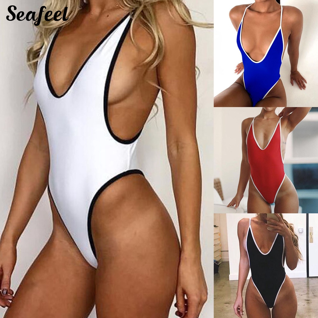 Đồ Bơi Một Mảnh Cổ Chữ V Khoét Sâu Gợi Cảm Cho Nữ