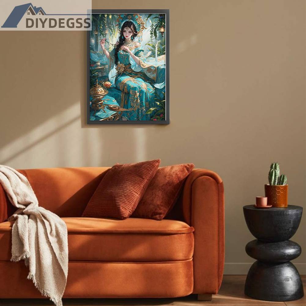 Toàn Bộ Bộ Tranh Thêu Chữ Thập 11CT Bằng cotton Thân Thiện Với Môi Trường Hình Cô Gái