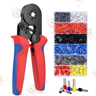 Kìm bấm cos tròn, kìm bấm cos pin, kìm bấm cos tròn vuông hsc8 6-4 kèm 1200 đầu cos _