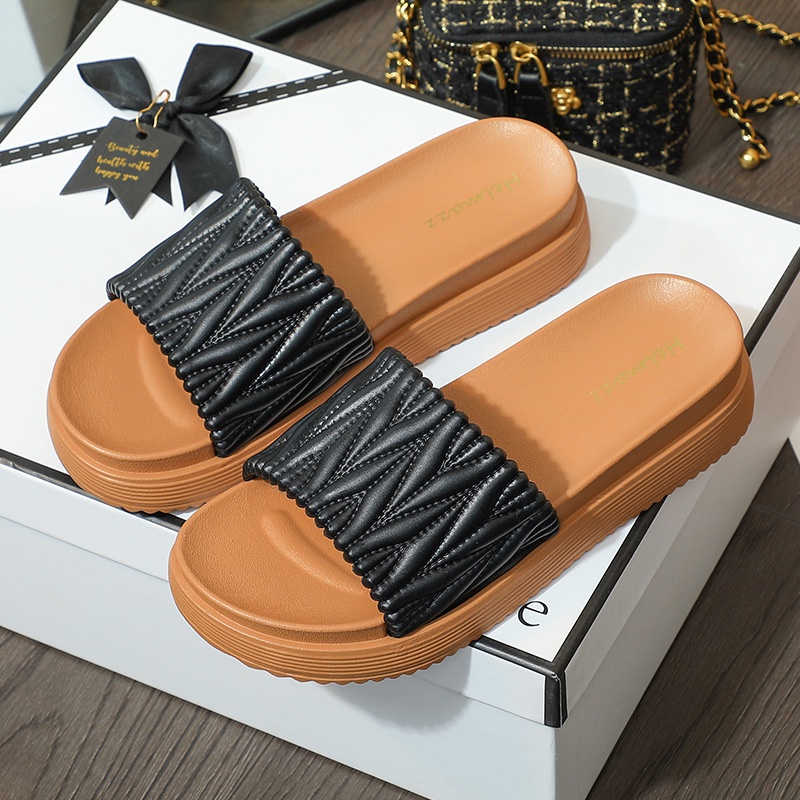 Dép Quai Ngang Đế Dày Thời Trang Mùa Hè Cho Nữ