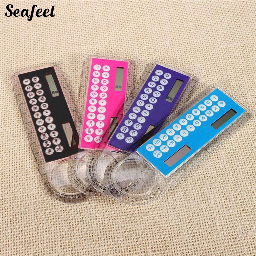 Thước Kẻ Mini Trong Suốt Sử Dụng Năng Lượng Mặt Trời Tiện Dụng Cho Học Sinh