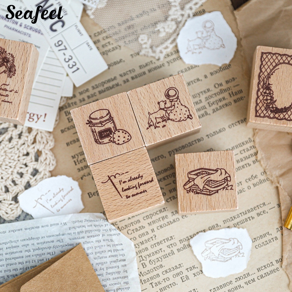 Con Dấu Bằng Gỗ Cứng Mềm Mại Đa Năng Trang Trí Sổ Tay / Nhật Ký