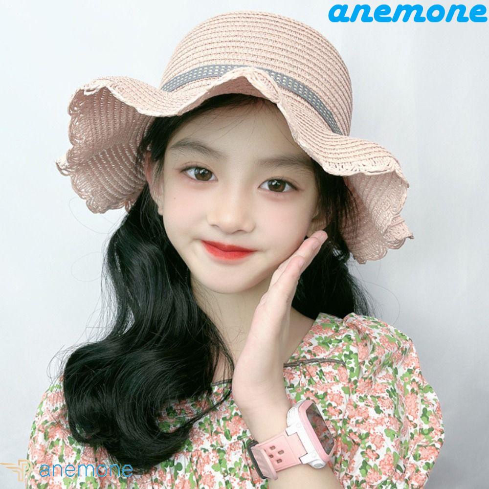 Mũ Ngư Dân Bằng Sợi Tổng Hợp Tự Nhiên Màu Be Thời Trang Xuân Hè Dành Cho Bé Gái