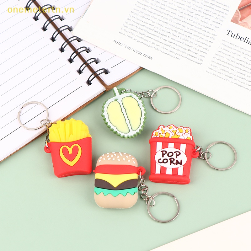 Móc Khóa Hình Đồ Ăn Sáng Tạo Bằng PVC Mềm
