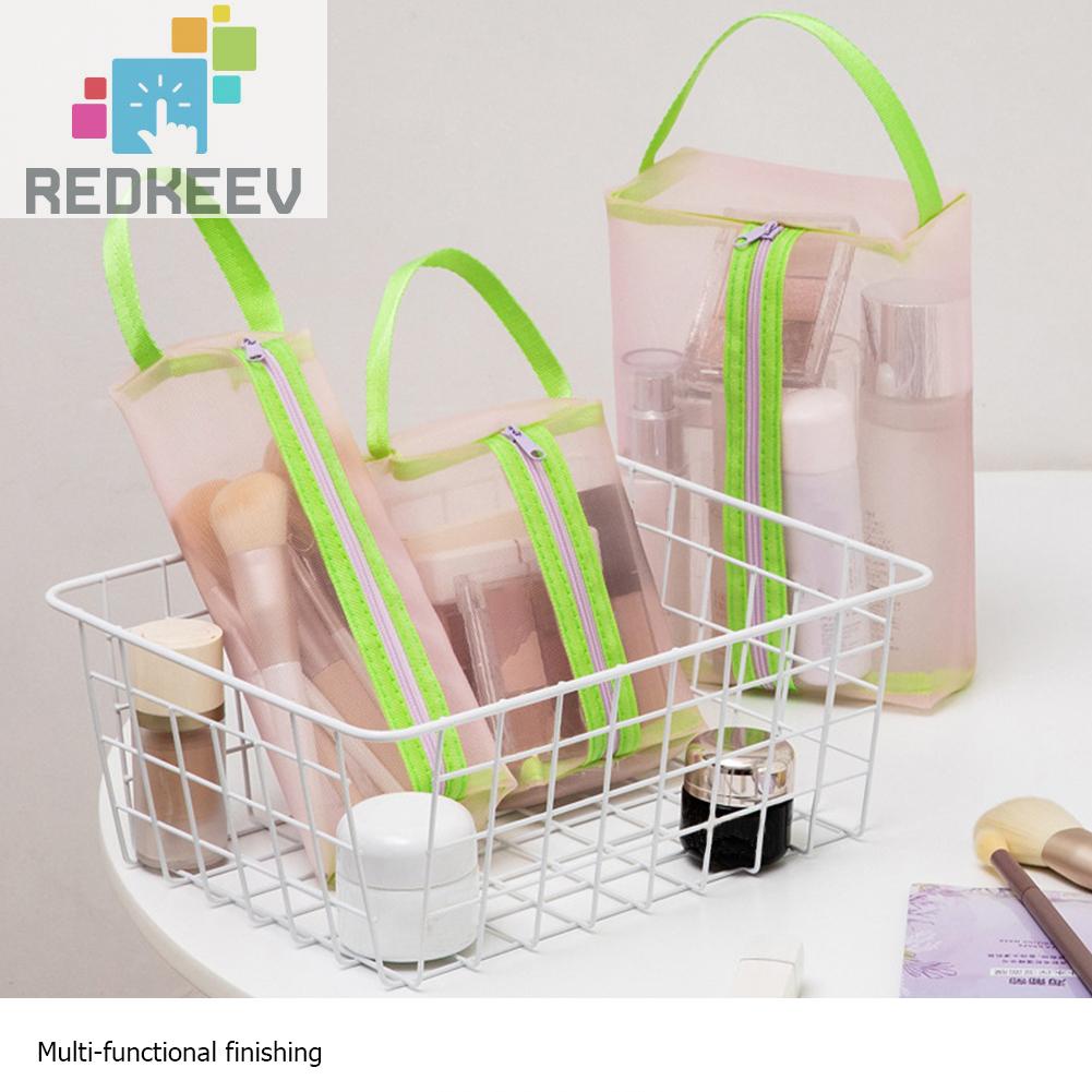 Ví Đựng Tiền Xu Bằng Nilon Phối Lưới Thoáng Khí Sức Chứa Lớn Đa Năng Tiện