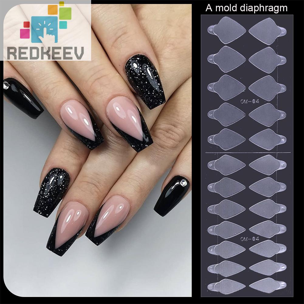 Set 24 Khuôn Dán Trang Trí Móng Tay Chuyên Dụng Cho Salon