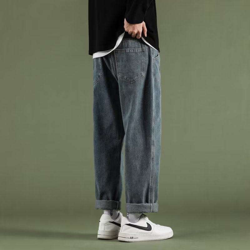 Quần Jean Ống Rộng Phong Cách Hàn Quốc Thời Trang Xuân Hè Mới 2023 Dành Cho Nam