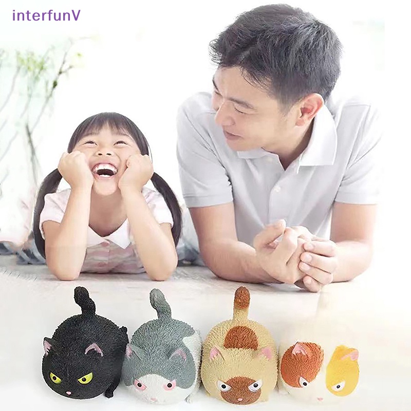 Đồ Chơi Nắn Bóp Đàn Hồi Giảm Stress Hình Mèo Hoạt Hình