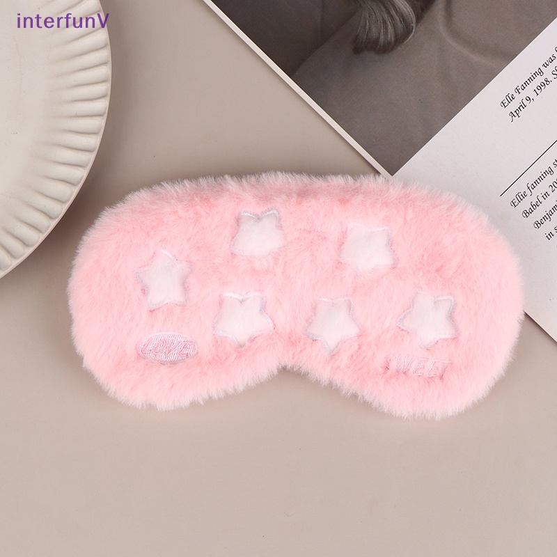 [InterfunV] Mặt Nạ Che Mắt Ngủ Vải Lông Xù Hình Ngôi Sao Trái Tim Dễ Thương [Mới]