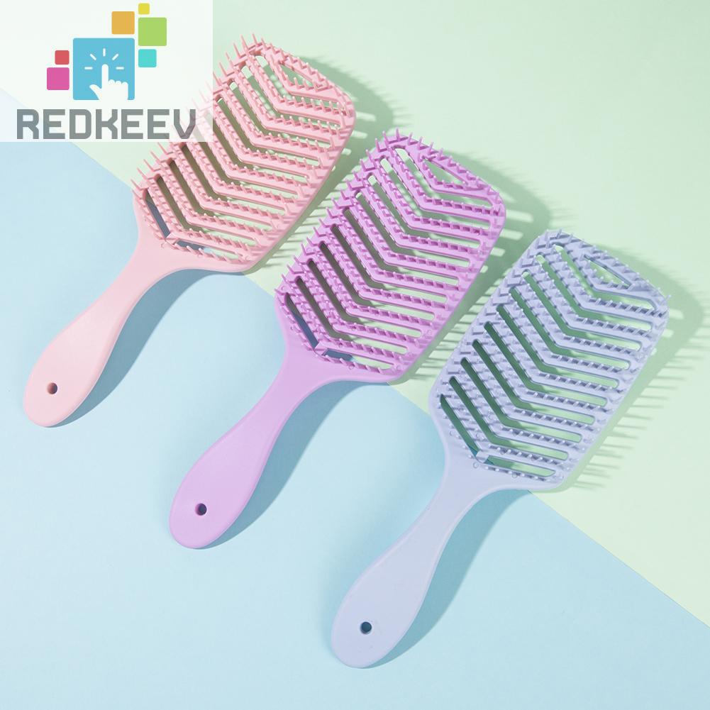 Lược Chải Tóc Hình Chữ V Chống Mòn Thiết Kế Rỗng Chuyên Dụng Cho Salon