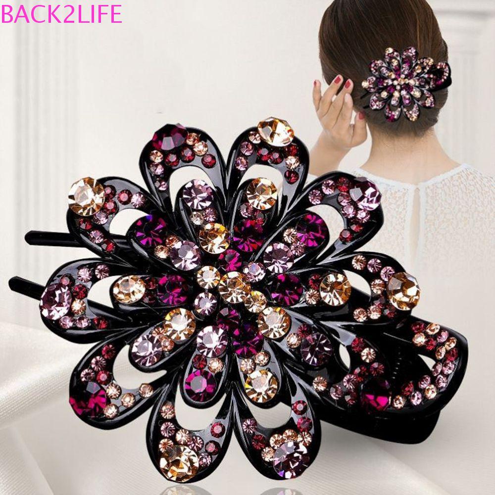 Kẹp Tóc Chữ U Hình Hoa 2Lip Phong Cách Hàn Quốc Ngọt Ngào Dễ Phối Đồ Cho Nữ