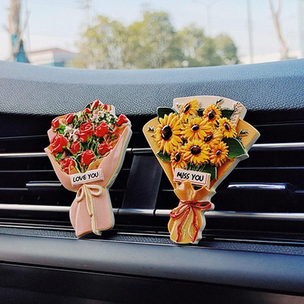 Kẹp Khuếch Tán Nước Hoa Gắn Máy Điều Hòa Xe Hơi Bằng Nhựa Resin Sáng Tạo