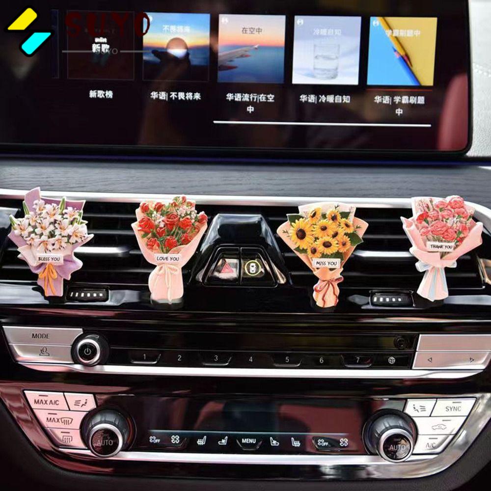 Kẹp Khuếch Tán Nước Hoa Gắn Máy Điều Hòa Xe Hơi Bằng Nhựa Resin Sáng Tạo