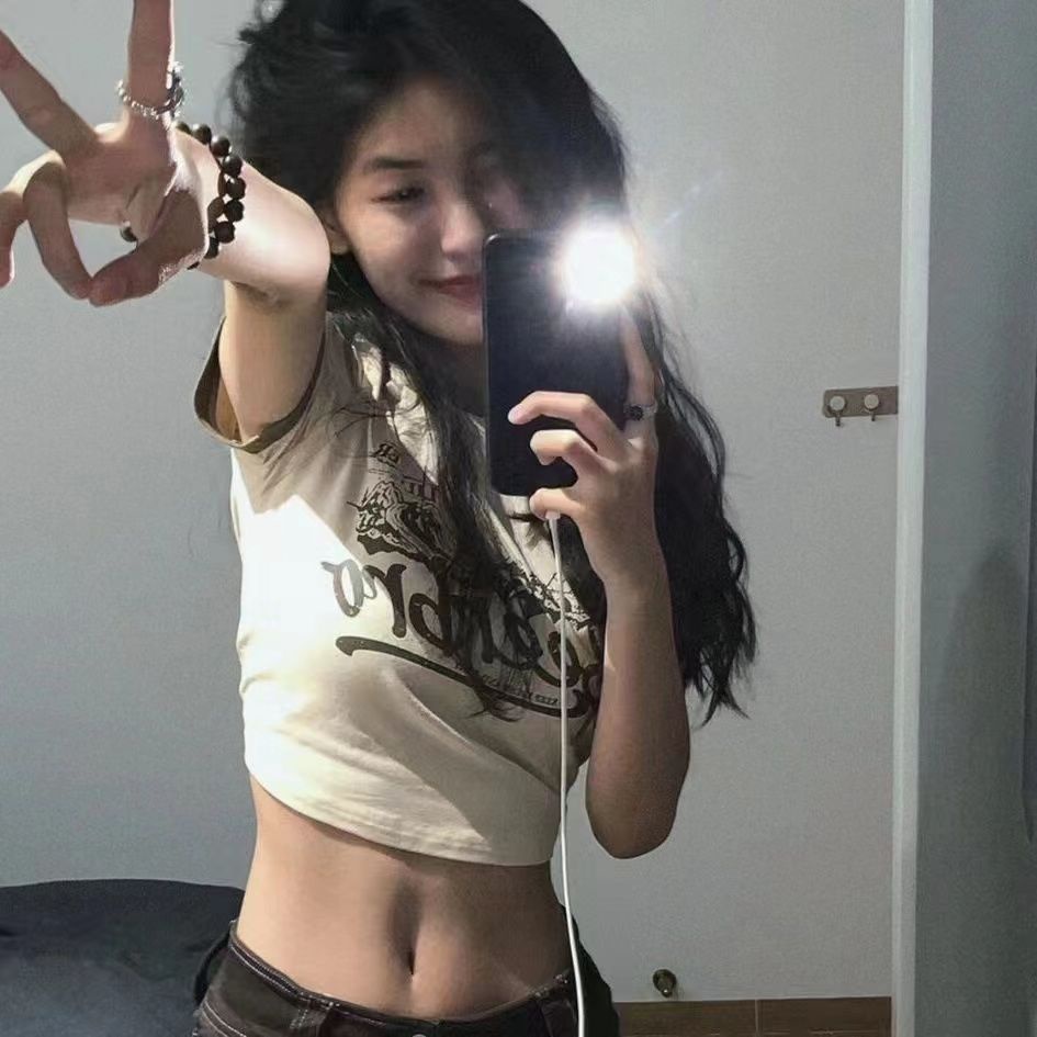 Áo Thun Tay Ngắn Thiết Kế Mới Thời Trang Mùa Hè Theo Phong Cách Hàn Quốc Cho Nữ