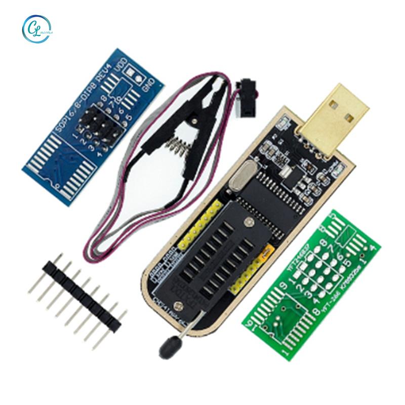 Mô Đun BIOS USB CH341A 24 25Series EEPROM + Kẹp Kiểm Tra SOIC8 SOP8 Cho EEPROM 93CXX / 25CXX / 24CXX DIY