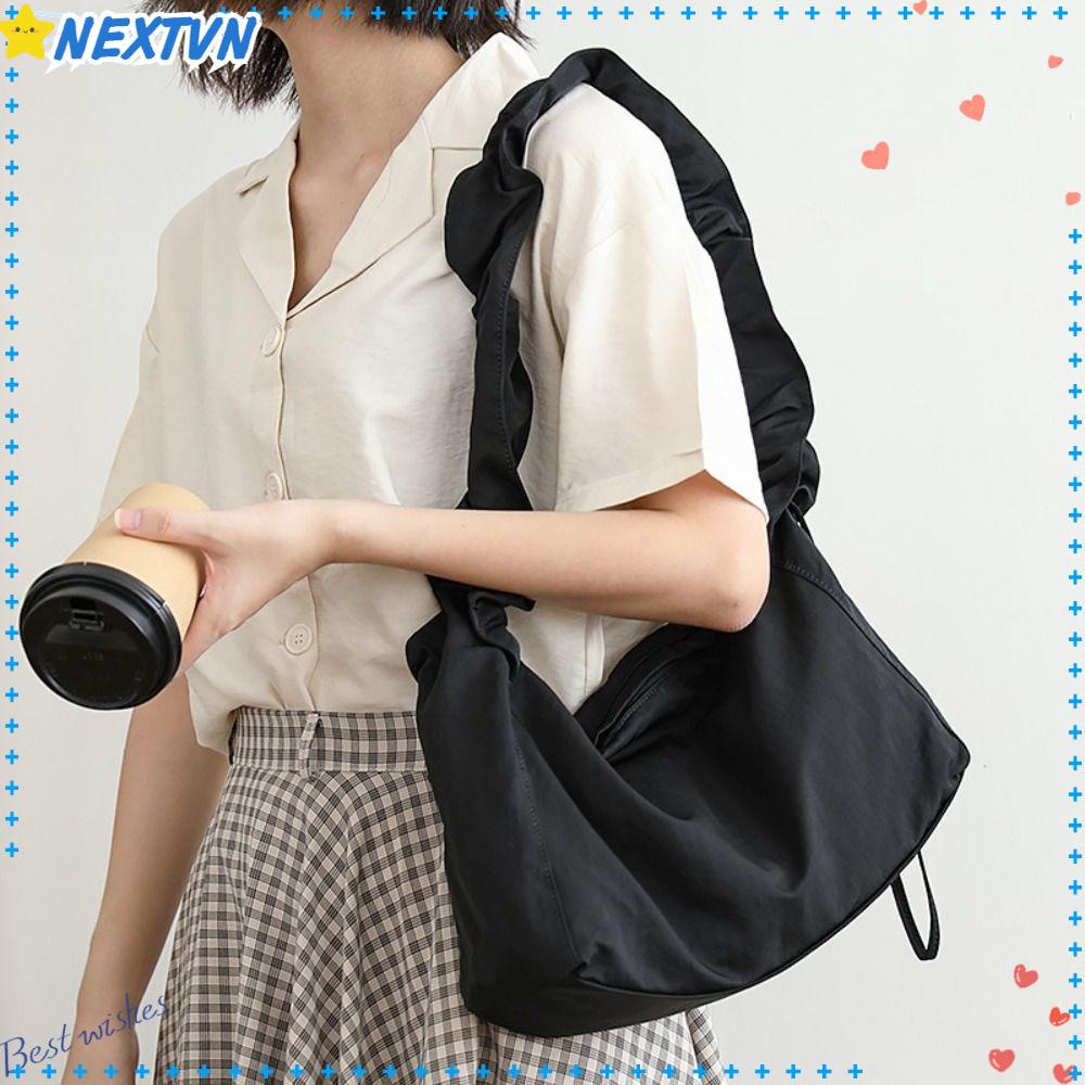 Túi Xách Đeo Vai Bằng Vải Nylon Kiểu Dáng Đơn Giản