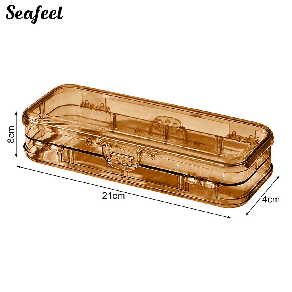 Hộp Đựng Bút Hai Ngăn Sức Chứa Lớn Đa Năng Cho Học Sinh