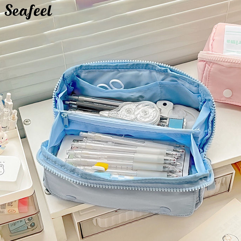 Túi Đựng Bút Nhiều Ngăn Màu Sắc Chống Bụi Bẩn Tiện Dụng Cho Học Sinh