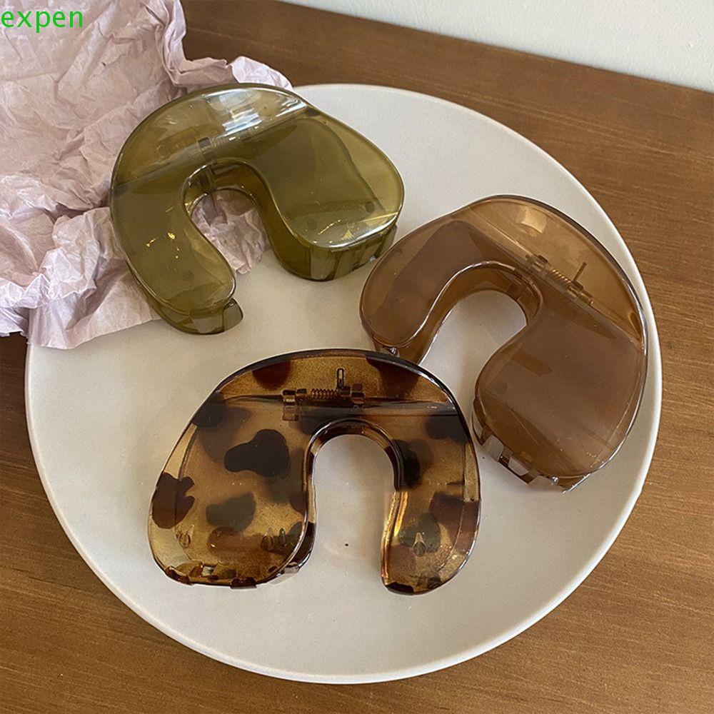 Kẹp Tóc Hình Chữ U Bằng Nhựa Phong Cách Retro Cá Tính Cho Nữ