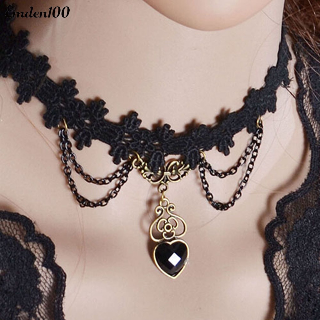 Vòng Cổ Choker Ren Màu Đen Thời Trang Cho Nữ