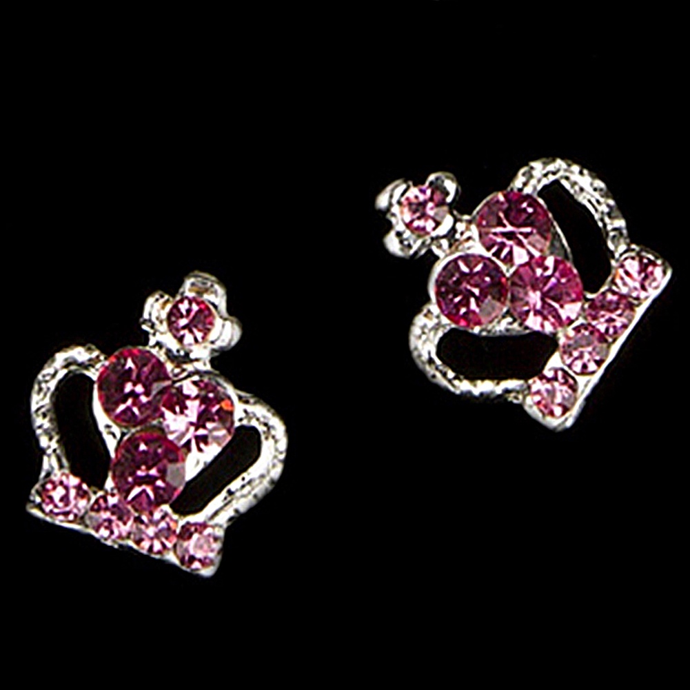 Set 10 Phụ Kiện Đính Trang Trí Móng Nghệ Thuật Hình Vương Miện 3D DIY