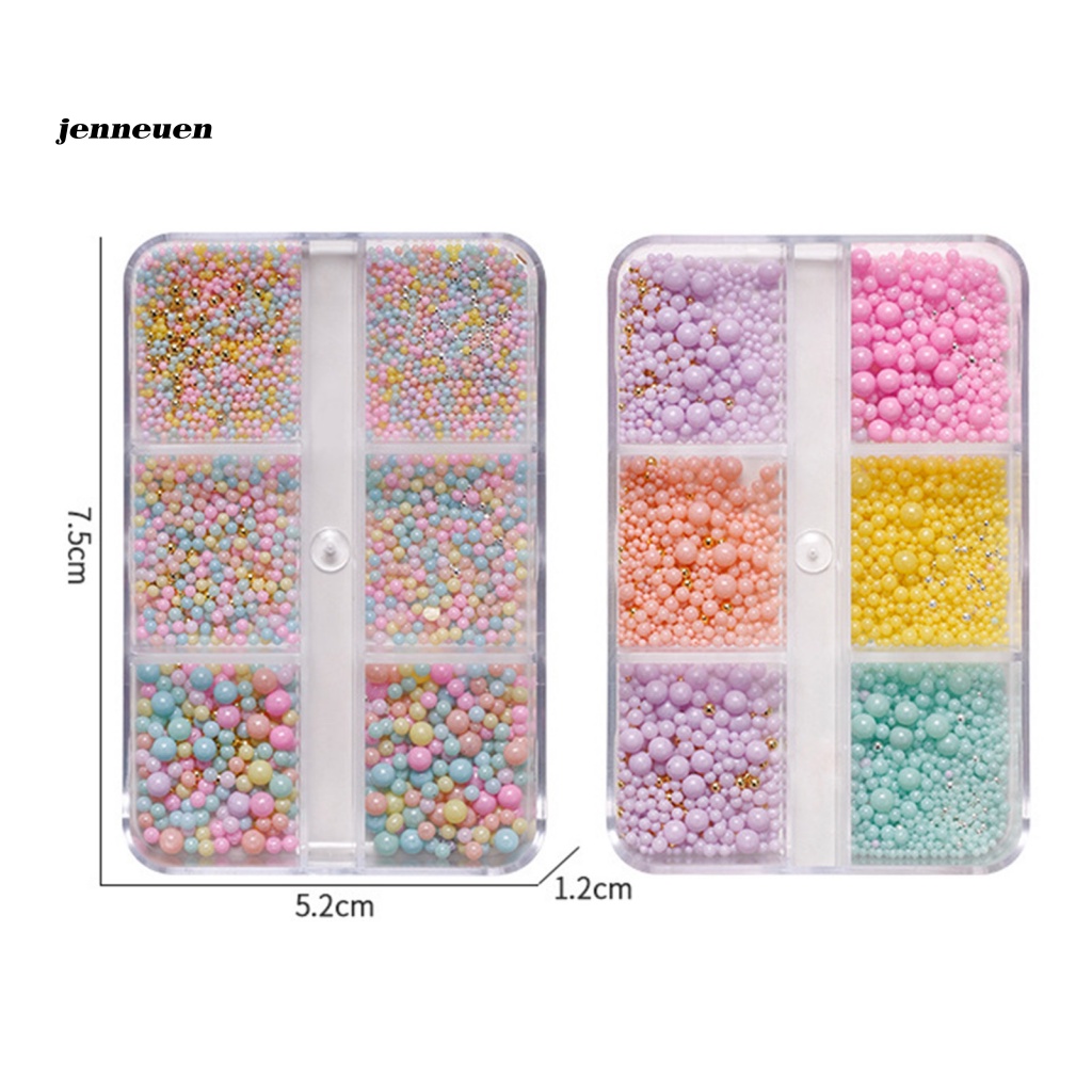 1 Hộp Hạt Cườm 3D Nhiều Màu Sắc Trang Trí Móng Tay Nghệ Thuật