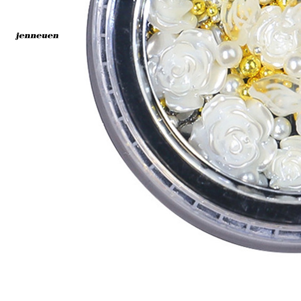 1 Hộp Hoa Trà Đính Ngọc Trai Và Cánh Bướm Trang Trí Móng Tay