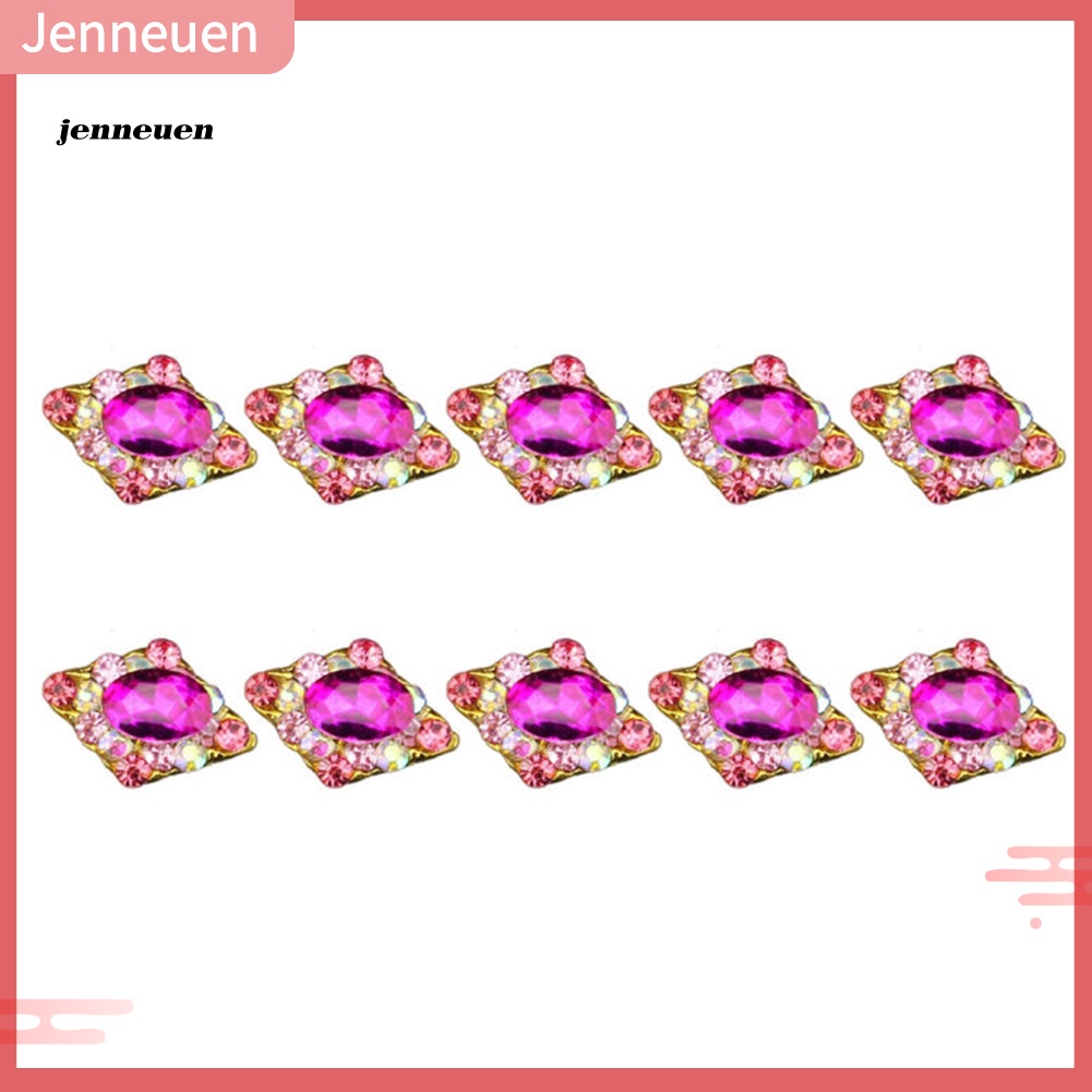 Set 10 Hạt Cườm 3D Lấp Lánh Trang Trí Móng Nghệ Thuật Thời Trang DIY